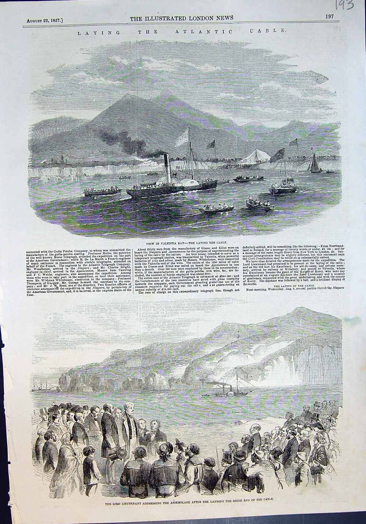 Old Laying Atlantic Cable Valentia Bay Lord Lieut Landing Shore End