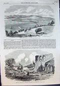 Antique Print Opening Ulverstone Lancaster Railway Kent Viaduct Dinner 1857