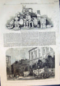 Antique Print Mexican Antiquities Pall Mall New Buildings Threadneedle St