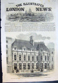 Old Print Harry Emanuels New House Business Brook St Hanover Square 1860 19th