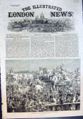 Original Old Antique Print Epsom Races Derby Waiting For Start 1861 Victorian