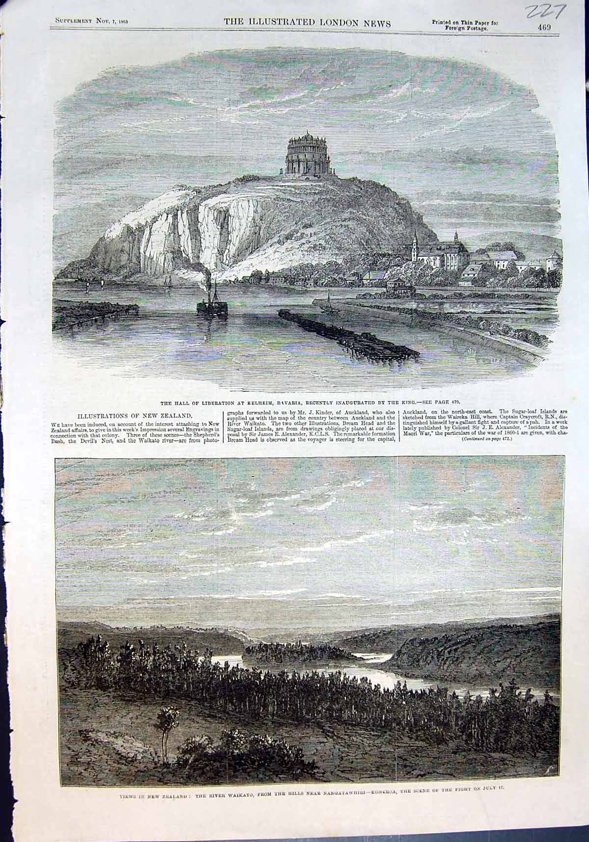 Old Hall Liberation Kelheim Bavaria River Waikato Koheroa N Zealand18 19th