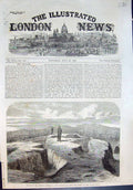 Old Print War New Zealand Interior Puke Wharangi Pah After Conflict 1864 19th