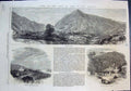 Old Print War New Zealand Waikato Heads Village River Settlers House 1864 19th