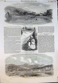Antique Print New Zealand Chief Hook Nose Island Kawan Hutt River Bridge 18