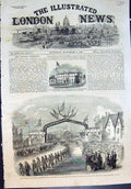 Old Print Prince Wales Carleton New Brunswick Gov House Fredericton 1860 19th