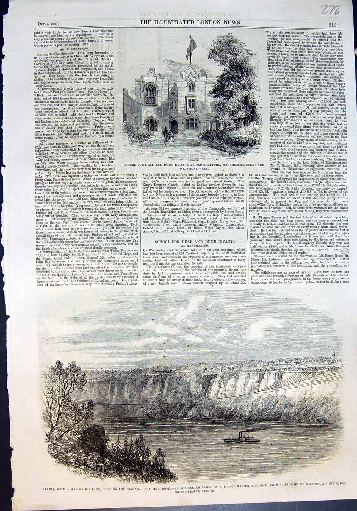 Old School Deaf Dumb Infants Manchester Farina Niagara Tight Rope 186 Victorian