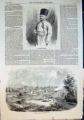 Antique Old Print Sir Jamsetjee Jejeeboy London Canada West Town Bridge 1856