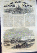 Antique Old Print Departure Prince Wales Portland Usa Ariandne Nile Hero 1860