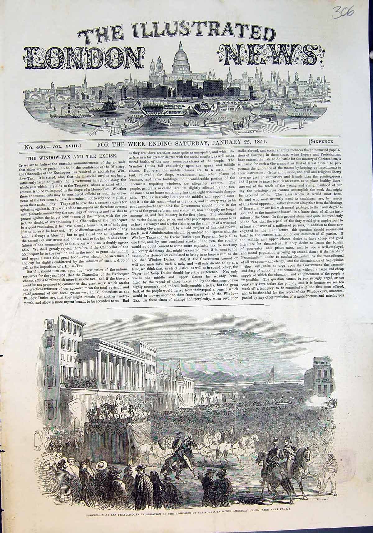 Old Procession San Francisco Celebration California American Union 18 19th