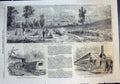 Old Print Civil War America Richmond Winans Steam Battery Dickinson 1861 19th