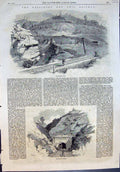 Antique Old Print Baltimore Ohio Railway Boardtree Hill Kingwood Tunnel 1861