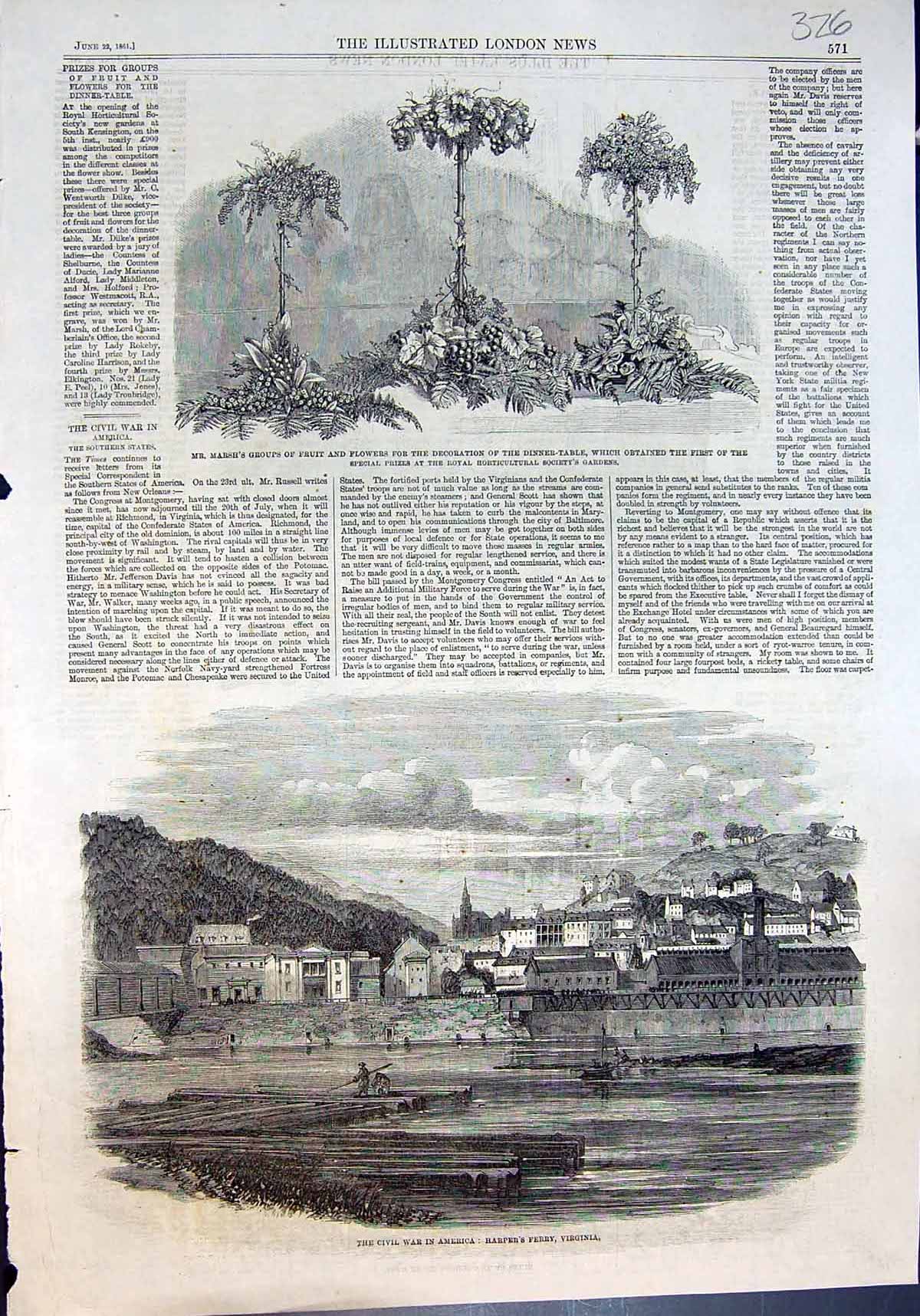 Old Mr Marshs Fruit Flowers Civil War America Harpers Ferry Virginia