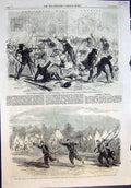 Old Civil War America Charge Federal Cavalry N Y Firemen Zouaves 1861 Victorian