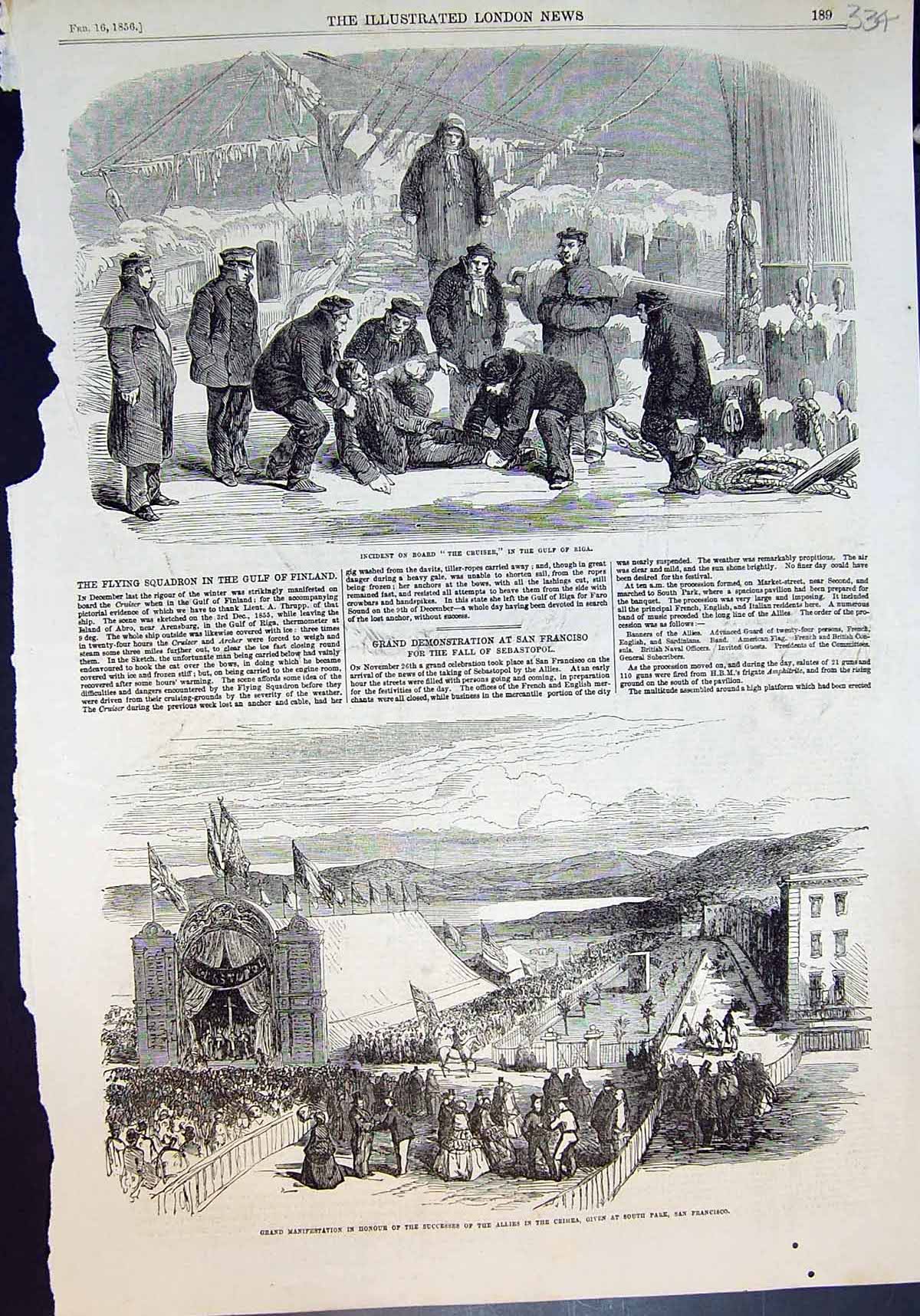 Old Cruiser Gulf Riga Manifestation San Francisco Success Crimea 1856 Victorian