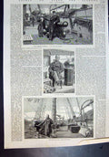 Antique Old Print On Board Alabama Capt Semmes Secretary Mr Bullock Kell 1863