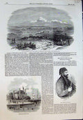 Original Old Antique Print Sebastopol Governor Schumla Poplar Sailors Home 1854