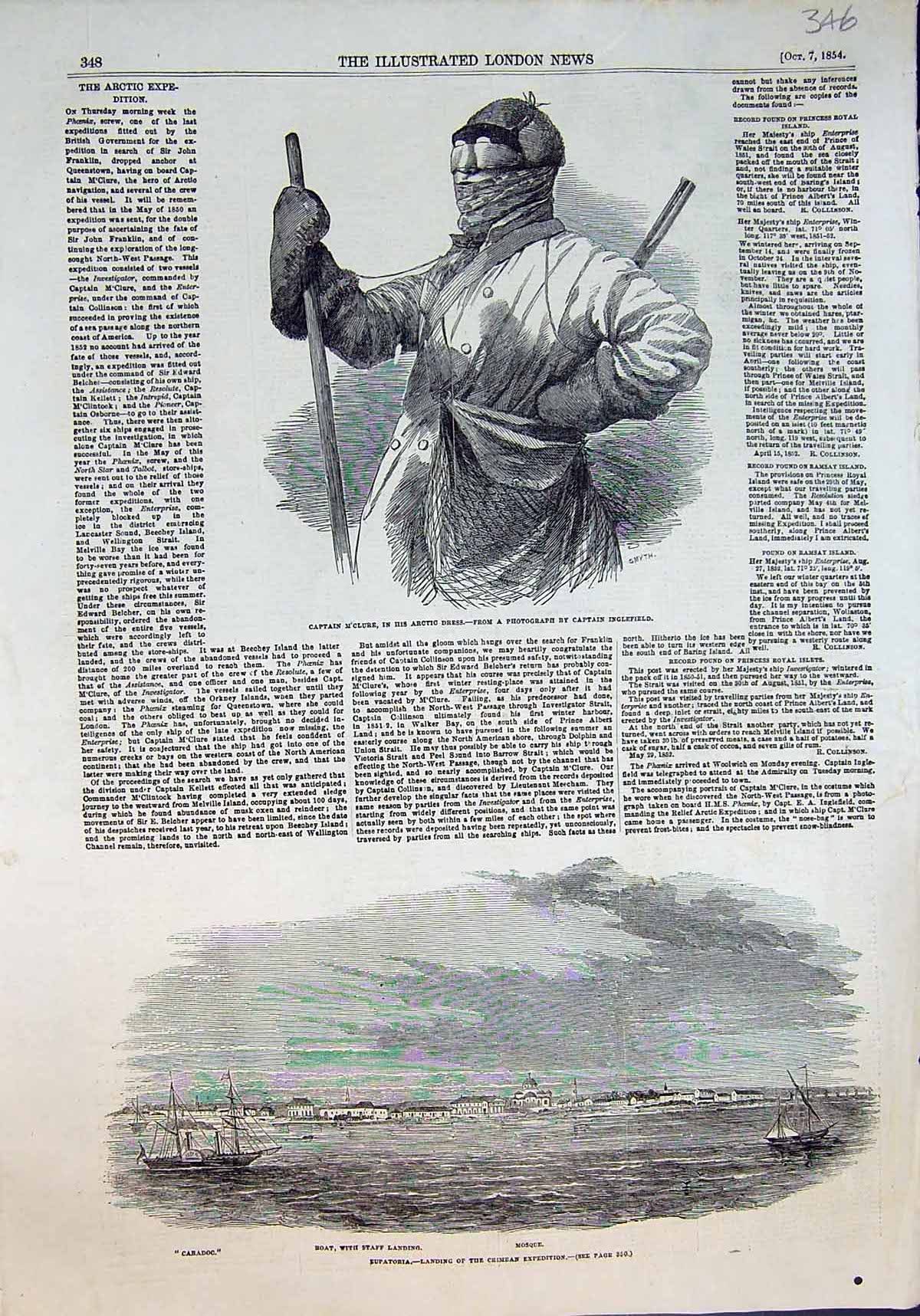 Old Capt Mclure Arctic Dress Eupatoria Landing Crimean Expedition 185 Victorian