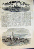 Old Print Railway Balaclava Stationary Engine Beyond Camp Gen Verey 1855 19th