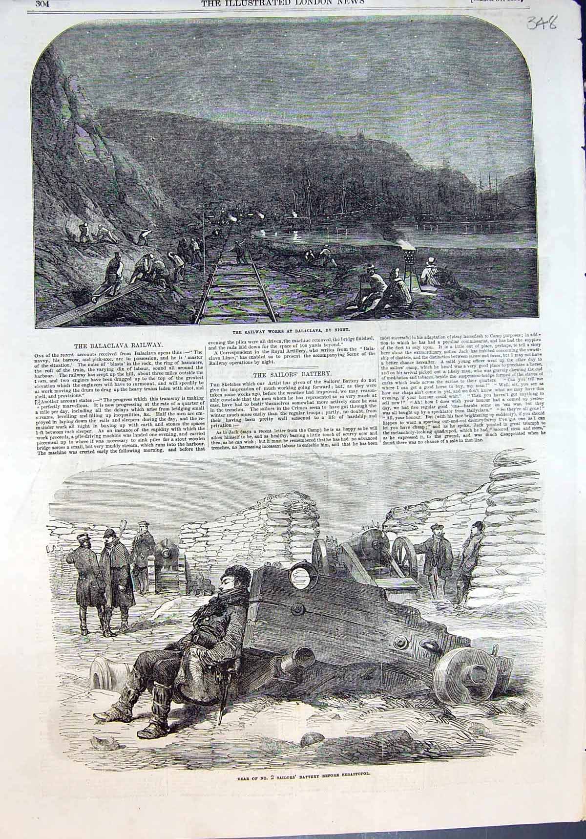 Old Railway Works Balaclava Night No2 Battery Before Sebastopol 1855