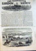 Original Old Antique Print Balaclava Railway Bazaar Kadikoi 1855 19th