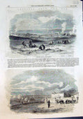 Antique Old Print Sebastopol From Victoria Redoubt Maison D'Observation 1855