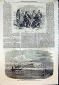 Original Old Antique Print Ismail Pacha Stanislaus Entrance Dnieper 1855 19th