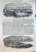 Old Print Siege Sebastopol Capt Wodehouses Battery Redoubt Russians 1854 19th