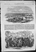 Antique Old Print French Troops Landing Cafe Chersonese Street Balaclava 1854