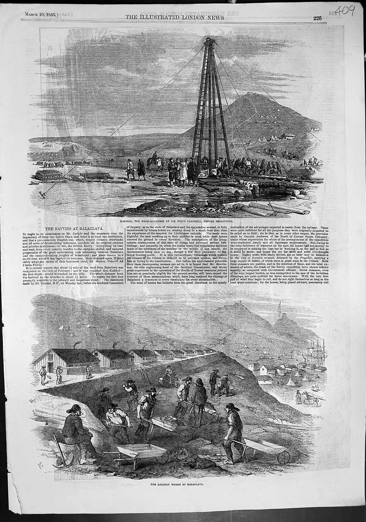 Old Kadikoi Hq Colin Campbell Sebastopol Railway Works Balaclava 1855 Victorian