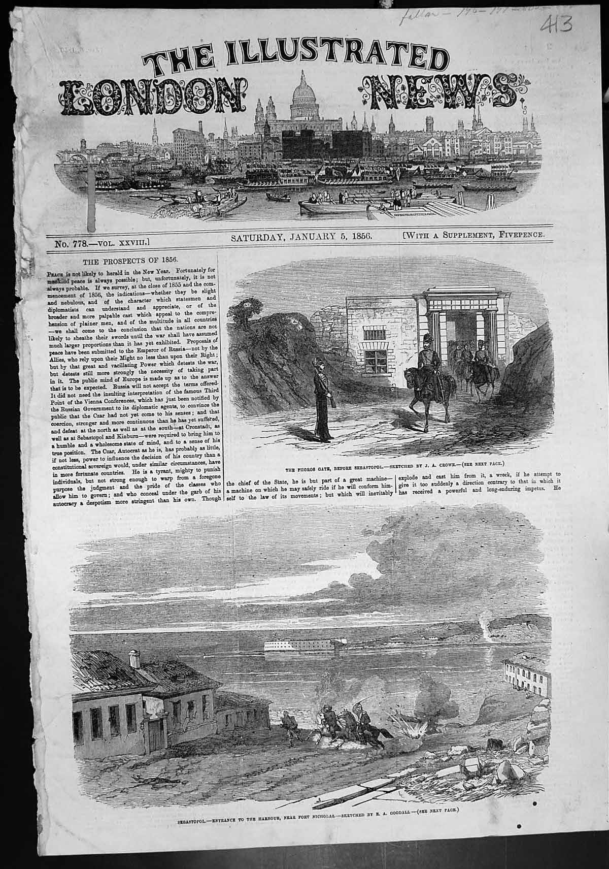 Old Phoros Gate Before Sebastopol Entrance Harbour Fort Nicholas1856 Victorian