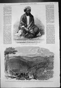 Old Print Indian Rebel Captured Peruvian Bark Tree Plantations India 1862 19th