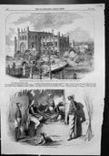 Old Print Hindoo Money Changer Jamsetjee Hospital Med College Bombay 1859 19th