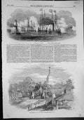 Antique Print Battle Tonelfro Affonso Adm Grenfell Dagon Pagoda Rangoon1852
