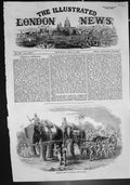 Original Old Antique Print Elephant Battery On March India 1858 19th