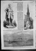 Antique Old Print Banbury Cross Statue Charles Napier Temple Fort Dwarka 1860