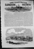 Original Old Antique Print Mutiny India Peshawur Land Transport Train 1857 19th