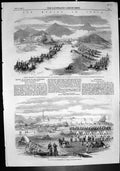 Antique Old Print Mutiny India Gen Woodburns Brigade Shelling Hyderabad 1857