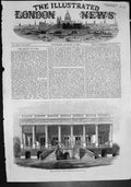 Original Old Antique Print Bank Delhi Exterior View Steps Balacony 1857 19th