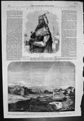 Old Mutiny India Nana Sahib Lucknow View Goomtee New Iron Bridge 1857 Victorian