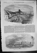 Old Print Infantry Parade Ground Cawnpore Massacre Ghazeodeen Nuggur1857 19th