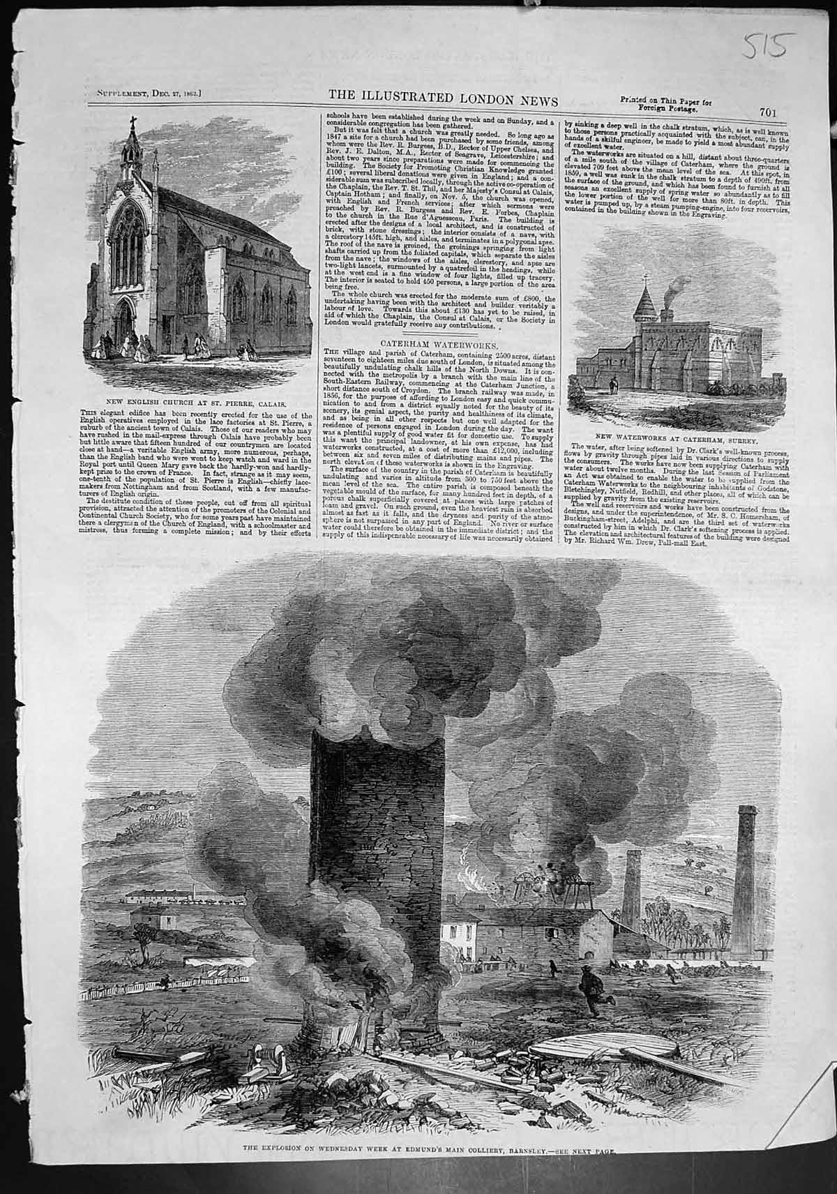 Old Explosion Colliery Barnsley New English Church St Pierre Calais