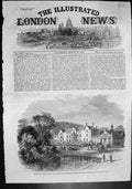 Old Antique Print Sandringham Hall Norfolk Hunting Box Prince Wales 1862 19th