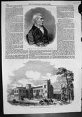 Old Print Dr Hawtrey Provost Eton College New School Buildings Eton 1862 19th