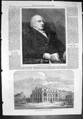 Antique Old Print Late Professor Barlow New Town County Bank Aberdeen 1862 19th