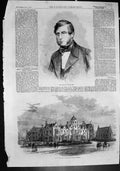 Antique Print Duke Devonshire Queen Elizabeths Grammar School Ipswich 1862 19th