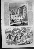 Old Print Augsburg Holbein Born Chalk Sunday County Kilkenny Ireland 1859 19th