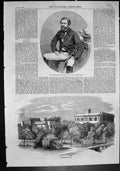 Antique Old Print Thomas Henry Kavanagh Lucknow Hero Jacobabad Scinde 1859 19th