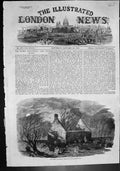 Original Old Antique Print Burns Centenary Alloways Auld Haunted Kirk 1859 19th