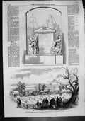 Antique Print Monument John Franklin Greenwich Draining Match Trentham 1859